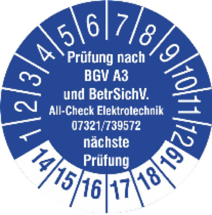 All-Check Elektrotechnik – Prüfsiegel